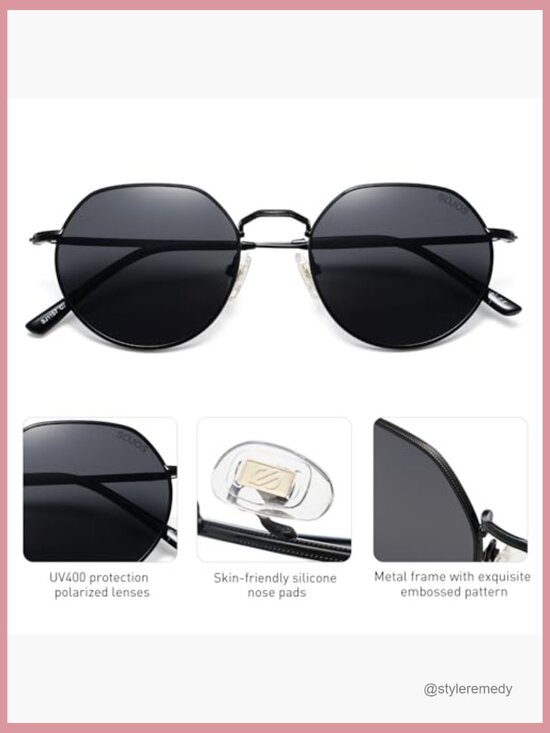 Metal Frame Polarized Sunglasses with UV400 Protection main image 5